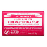 pure organic castile solid soap bar - rose | Dr. Bronner's